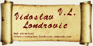 Vidoslav Londrović vizit kartica